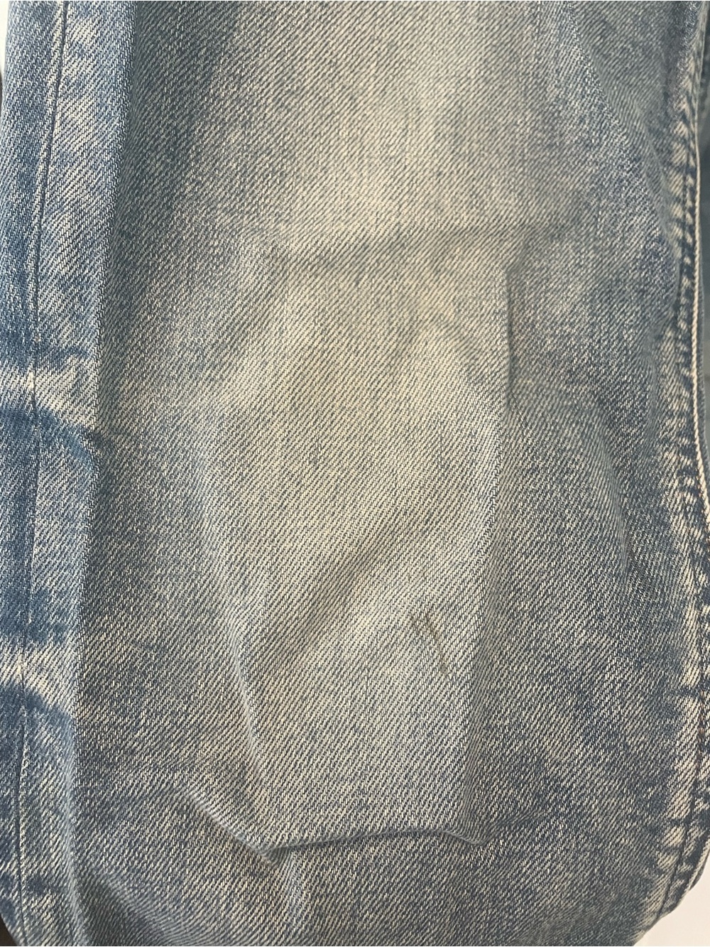 Denim Forum Straight-Leg Midwash Jeans with Leather Patch - Picture 5 of 6